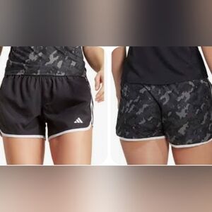 adidas Black Shorts Size M Reversible Camo Side Pockets Marathon 20 Running